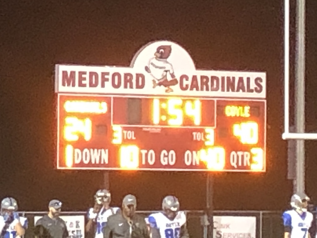 Coyle vs Medford Scoreboard 